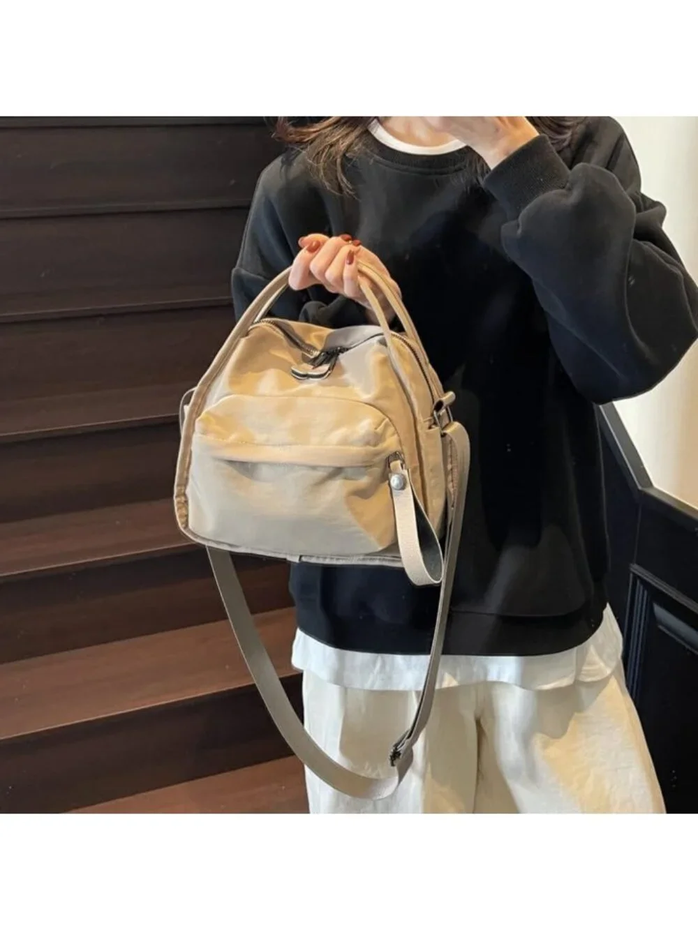 Lightweight Nylon Crossbody Bag for Women | Casual Everyday Shoulder Purse